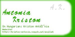antonia kriston business card